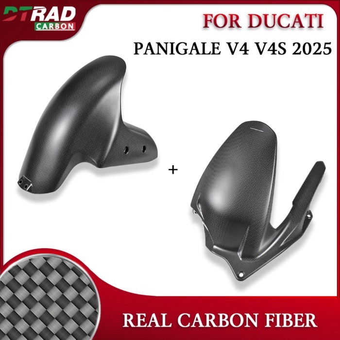V4 2025 For Ducati Panigale V4 V4S 2025 Carbon Fiber Front and Rear Mudguards Fairing Kit Motorcycl