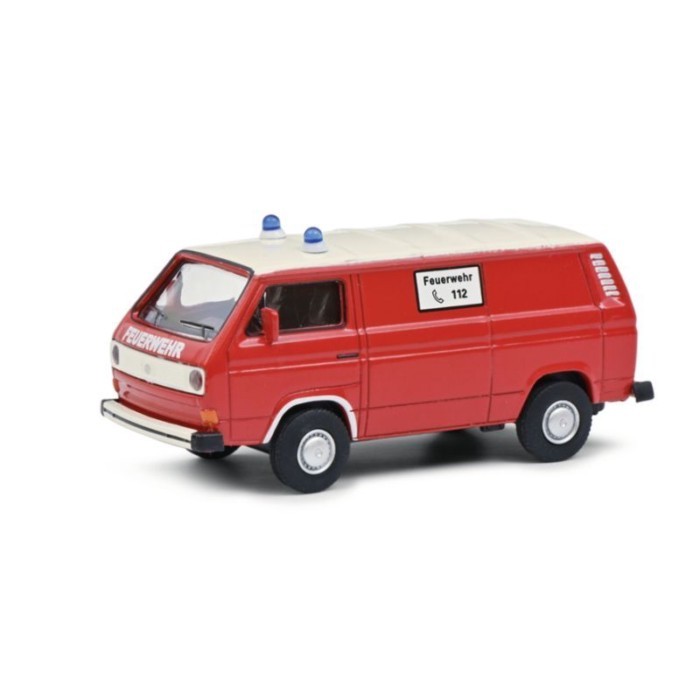 Schuco Schuco 1: 64 Volkswagen VW T3 bus Fire bus โมเดลรถโลหะผสม FEUERWEHR