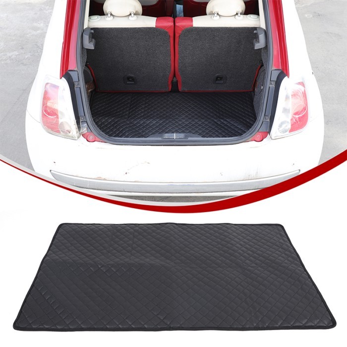 For Fiat 500 2007-2015 Car Trunk Mat Dustproof Waterproof Protect Mat LHD RHD Car Rear Pad Carpet