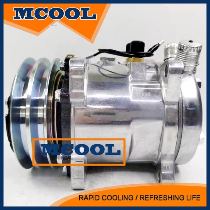 New AC Compressor Sanden sd507 5H11 507 Compressor 12V 24V 2 Groove V Belt Pulley Tractor Excavator