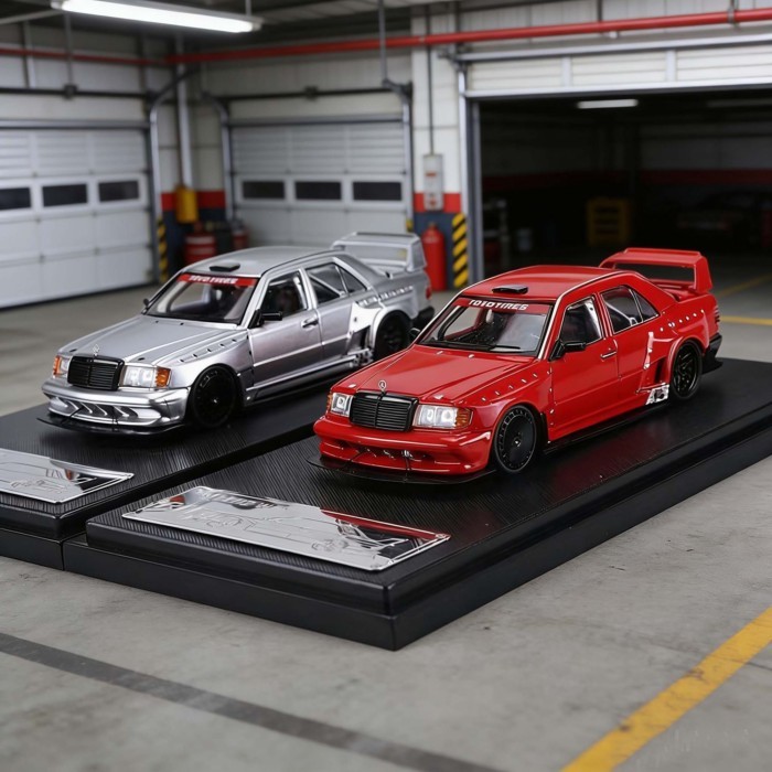 พร้อมสต็อก RM Rhino Rhino 1: 64 Benz Benz 190E W124 E-Class ดัดแปลงรถรุ่น