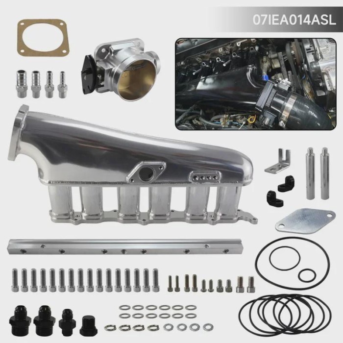 New Intake Manifold 90mm Throttle body +Fuel Rail Kit 3.0L Engines For Toyota Supra MK4 2JZ-GTE JZA