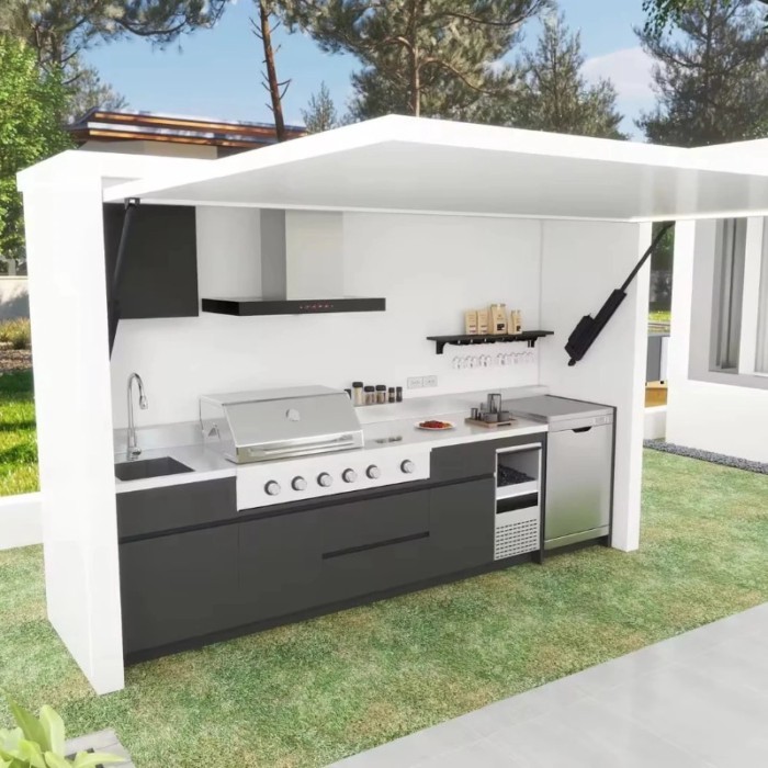 New wholesale custom outdoor kitchen gas grill kitchen cabinets and barbeque grill with shed