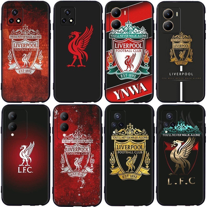 VIVO V25 5G Y35 4G Y22 Y22S Y02 4G S16 S16 Pro 5G TPU Spot เคสโทรศัพท์สีดํา Liverpool FC