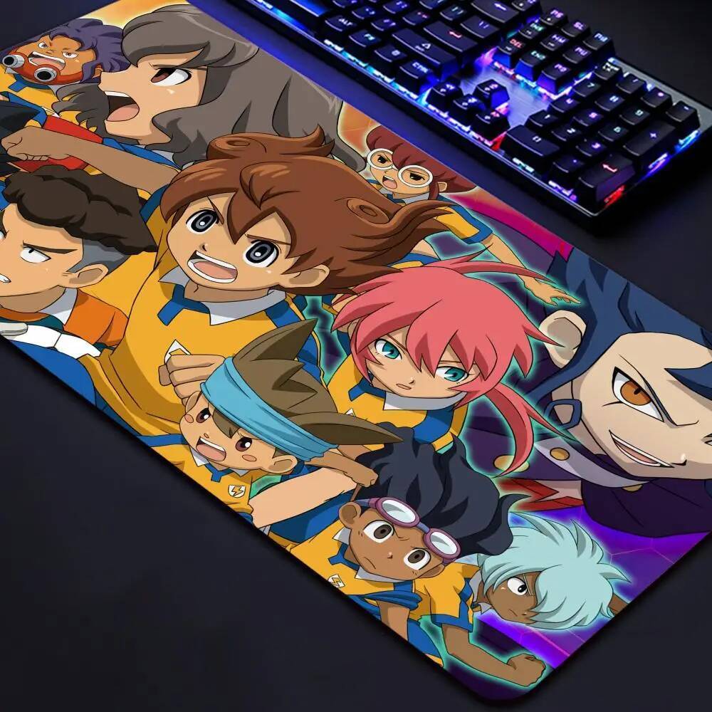 Inazuma Eleven GO Mousepad รูปแบบโต๊ะสํานักงาน Padmouse อะนิเมะแป้นพิมพ์คอมพิวเตอร์ขนาดใหญ่ XXL 900x400 มม.เล่นสําหรับ csgo แผ่นรองเมาส์