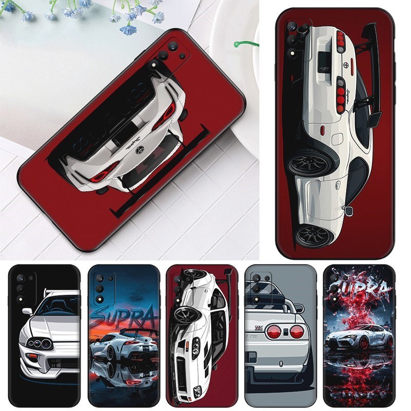 สําหรับRealme 3 5 6 7 8 Pro 5i 5s Q 6i 7i TPUเคสโทรศัพท์นุ่มฝาครอบป้องกันToyota Supraรถหรูหรา
