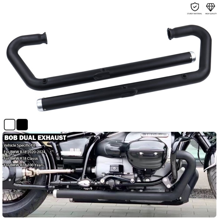 Motorcycle Duals Exhaust Full System Bobber Style Muffler Fits For BMW R 18 100 Years R18 Classic 2
