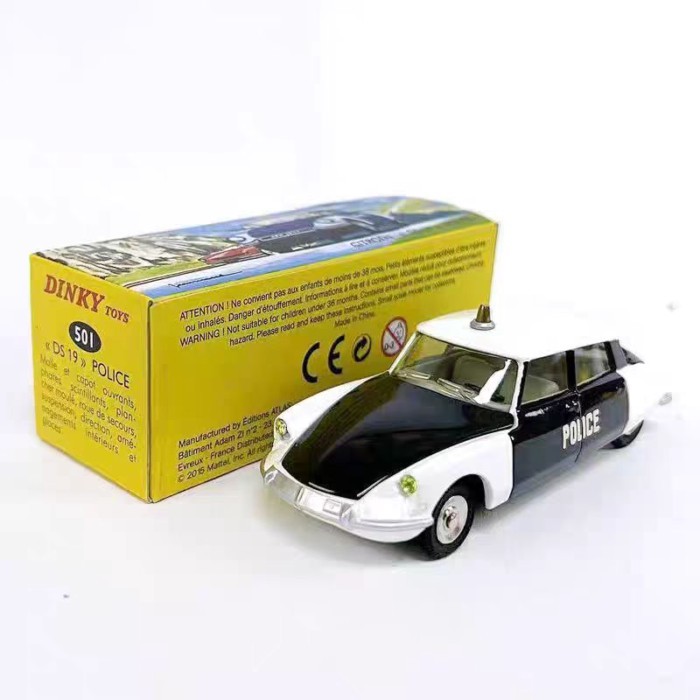 DINKY ของเล่น 1/43 CITROEN DS 19 CITROEN รถตํารวจฉากโลหะผสมโต๊ะทรายโมเดลรถออกจากรุ่นพิมพ์