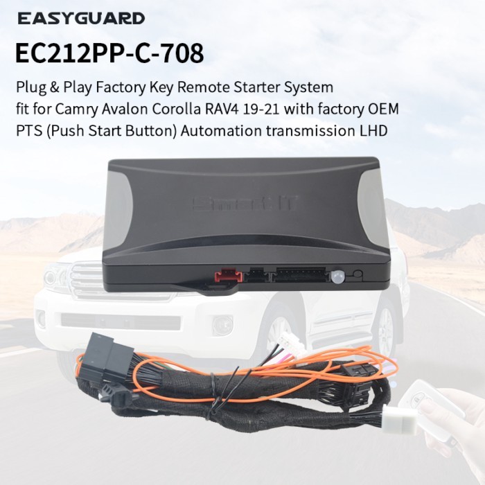 EASYGUARD Plug & Play Factory Key Remote Starter System fit for Camry Avalon Corolla RAV4 19-21 wit