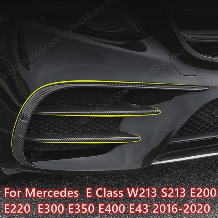 For Mercedes E Class W213 S213 C238 E200 E220  E300 E350 E400 E43 2016-2020 Front Bumper Splitter C
