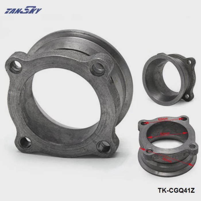 2.5" to 3" V-Band Turbo Downpipe Exhaust Flange Adapter 4 Bolts CONVERSION KIT TK-CGQ41Z