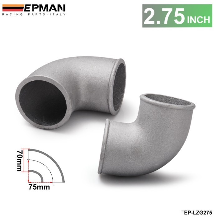70mm 2.75" Cast Aluminium Elbow Pipe 90 Degree Intercooler Turbo Tight Bend For BMW E30 M20 325 325