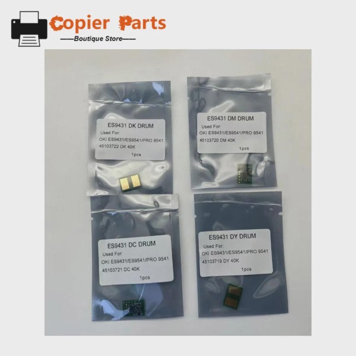 4pcs For OKI ES9000 Pro 9000 ES9431 ES9541 Pro 9431 pro9541 pro9542 pro9411 Drum chip 45103719 4510