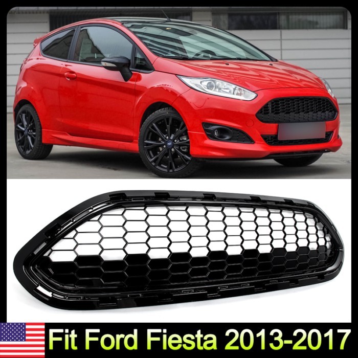D2BZ-17E810-CA Fit For 2014-2019 Ford Fiesta ST Style Front Upper Grille Grill