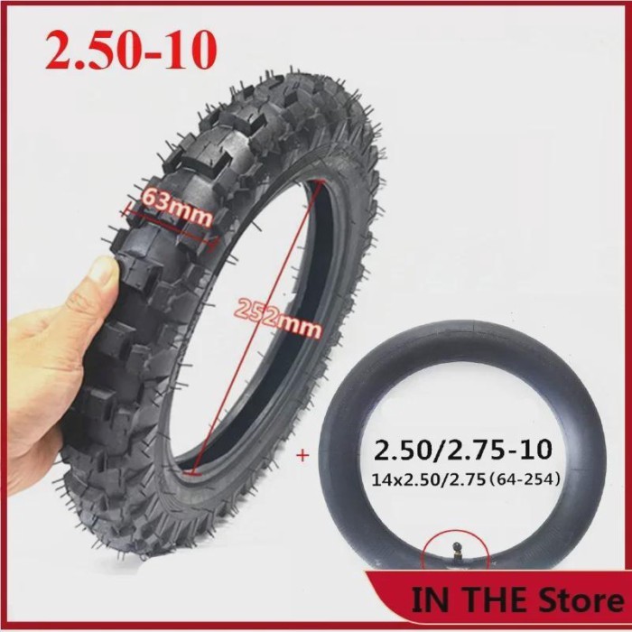 2.50-10 Tires Fits Honda CRF50F Yamaha PW50 TTR50E Dirt Bike Parts