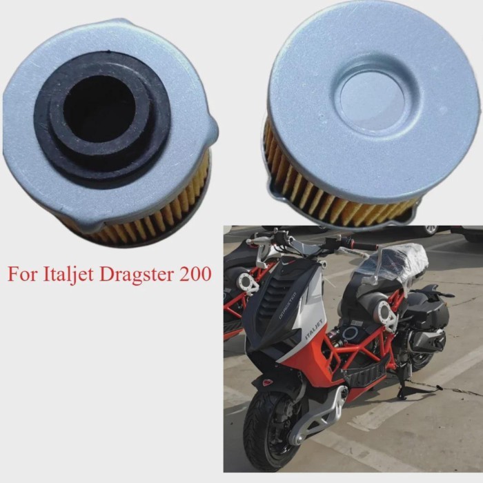 For Italjet Dragster 200 Dragster200 JC200T-9 Engine Oil Filters Cleaner Seal Filtration Motorcycle