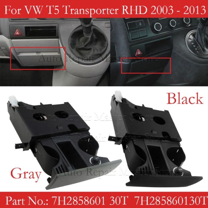 For RHD Front Drink Water Cup Drink Holder Ashtray Cup Holder Stand Cup Coin Holder Black RHD 7h285