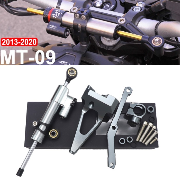 MT09 Motorcycle Carbon fiber steering Stabilize damper Mounting Bracket Kit For YAMAHA MT-09 MT 09