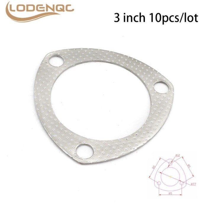 77mm 3'' inch 10pcs/lot  Exhaust Pipe Gasket To Muffler Gasket Exhaust Gasket  LC100718-3