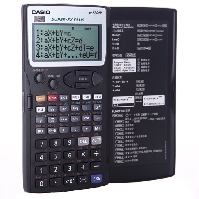 [Casio] เครื่องคิดเลข Casio FX-5800P การเขียนโปรแกรมการวัด สำนักงาน การคำนวณทางวิศวกรรม โปรแกรมการว