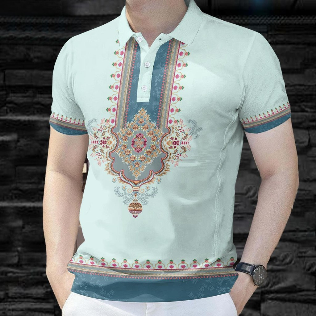 Barong Polo For Men 2026 Barong Tagalog Modern Mens Shirt Retro Ethnic Bohemian Style Business Offic