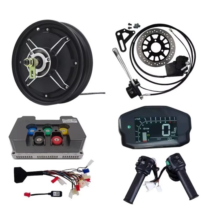 QS 205 10inch 4000W 72V Hub Motor Electric Motorbike Complete Conversion Kits Max.Speed 90-100KM/H