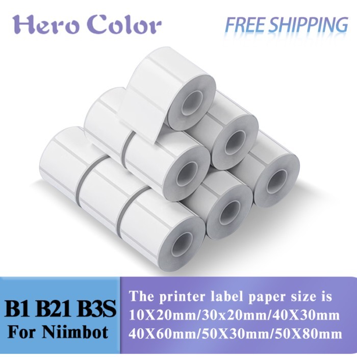 2/4Rolls Cheapest B1 B21 B3S Thermal Lable Tape 2 Rolls 40mm 50mm Price Label Maker Sticker for Nii