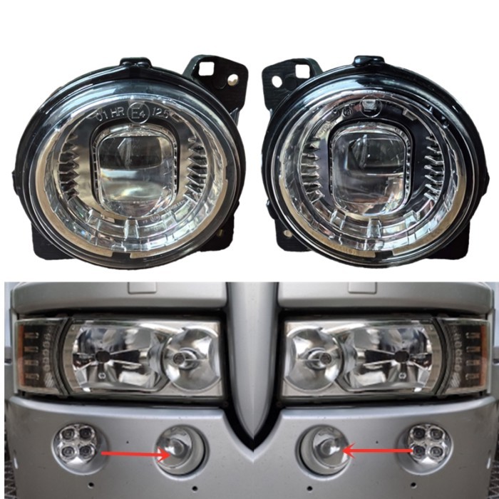 1pair amber or white e4 e9 led lens Front Fog light  for Scania 5 Series P G R seires  RH 1446354 1