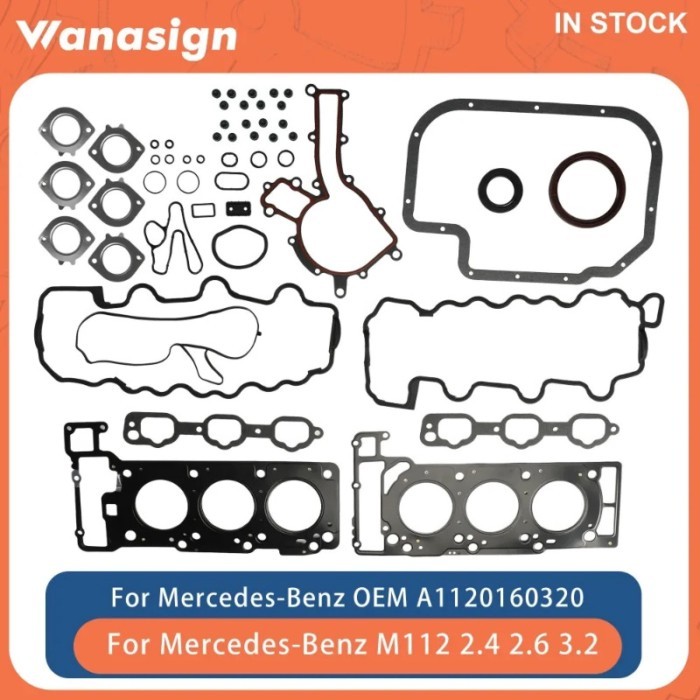Engine Cylinder Full Head Gasket Set  Fit 2.4 2.6 2.8 3.2 L T For Mercedes-Benz M112 M112.912 E240
