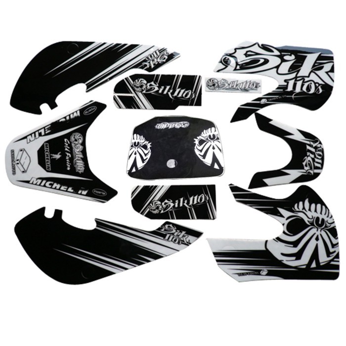KLX110 Style Sticker Decals GRAPHICS KITS For KAWASAKI KLX110 SUZUKI DRZ Dirt Pit bike Spare parts