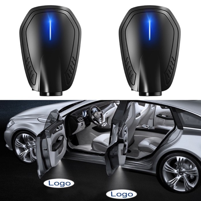2pcs Rechargeable Led Car Door Welcome Laser Projector Logo Ghost Shadow Night Lights Wireless for