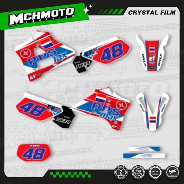 MCHMFG MOTOR For YAMAHA DT200R DT150R DT125R Motorcycle Graphics Background Decal Stickers Number N