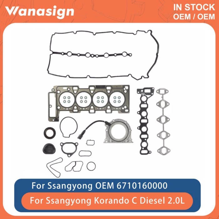 Engine Full Head Gasket Set Fit 2.0 L T For Ssangyong Korando C Diesel Actyon Sport 2.0L 2010-2015