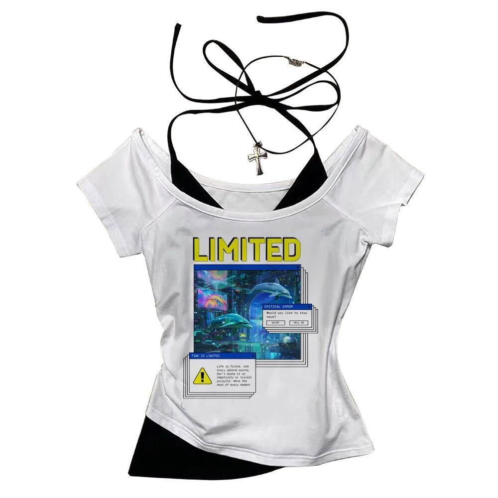 Frutiger Aero T-Shirt วัยรุ่น StreetwearPsychedelic กับดีไซน์ Kawaii และความสบายในการสวมใส่