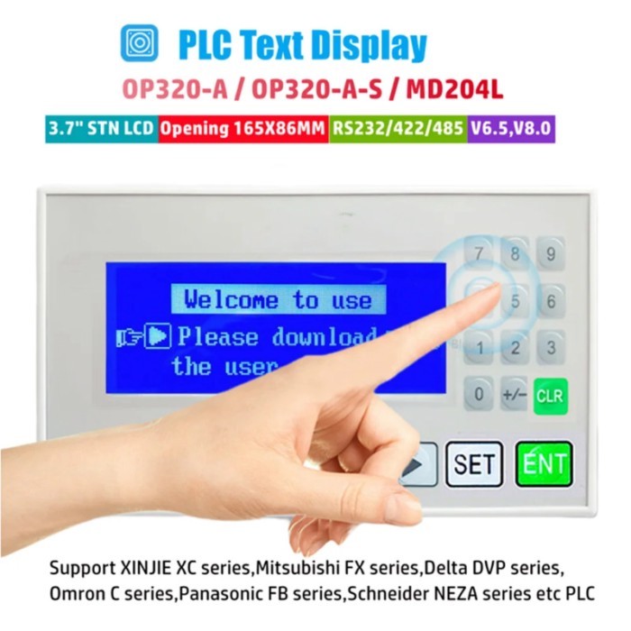 OP320-A OP320-A-S MD204L PLC Text Display 3.7" LCD Display Support Xinjie V6.5 Support 232 485 422