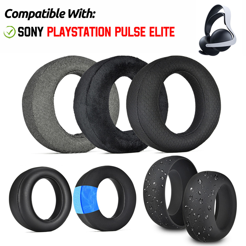 สําหรับ Sony PS5 PlayStation Pulse Elite หูฟังแผ่นรองหูฟังฟองน้ําชุดหูฟัง Earmuffs เปลี่ยนฝาครอบ