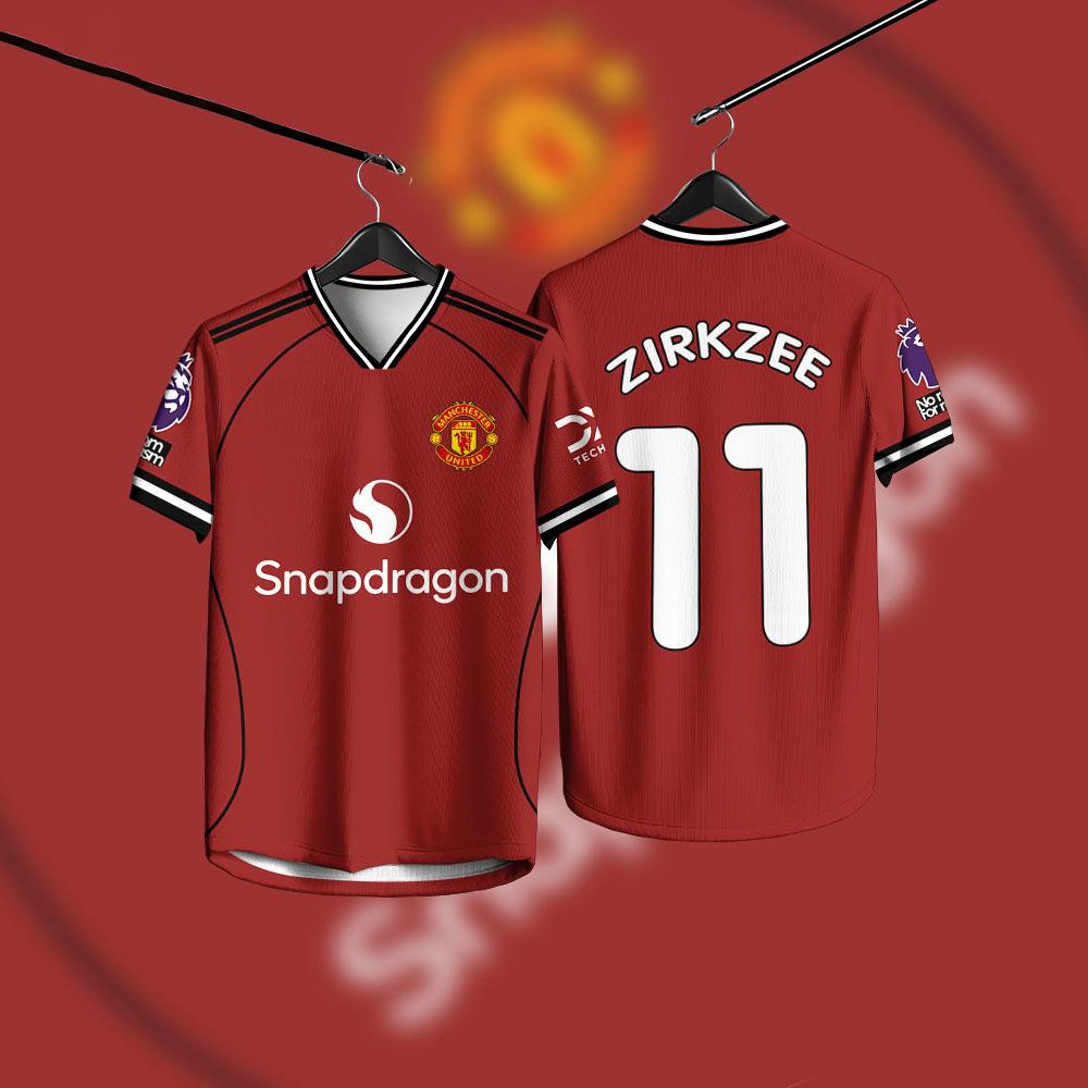 เสื้อทีมเหย้าแมนเชสเตอร์ ยูไนเต็ด ฤดูกาลใหม่ 25/26 สวมใส่ง่ายและระบายอากาศได้ดี สีแดงคลาสสิก