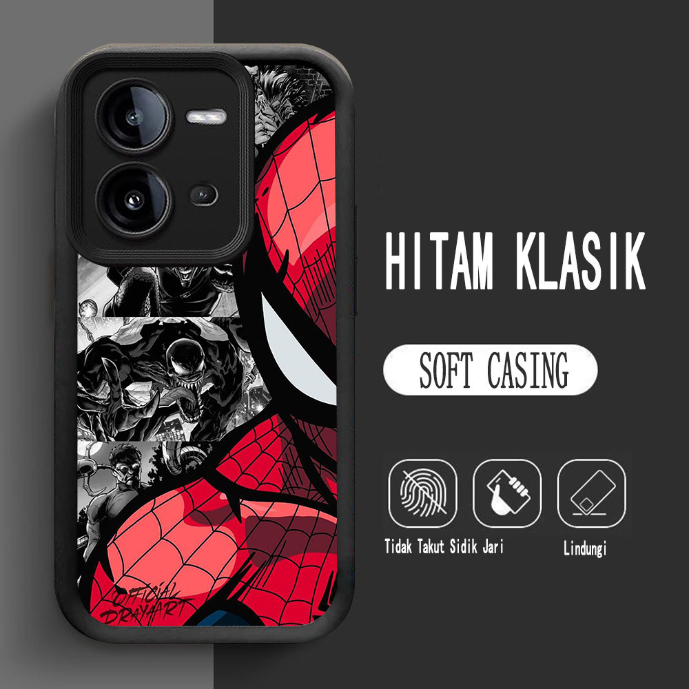 Y-14 เคสซิลิโคน Spider-Man สําหรับเคส VIVO Y28s V25 Y17S Y28 V25E