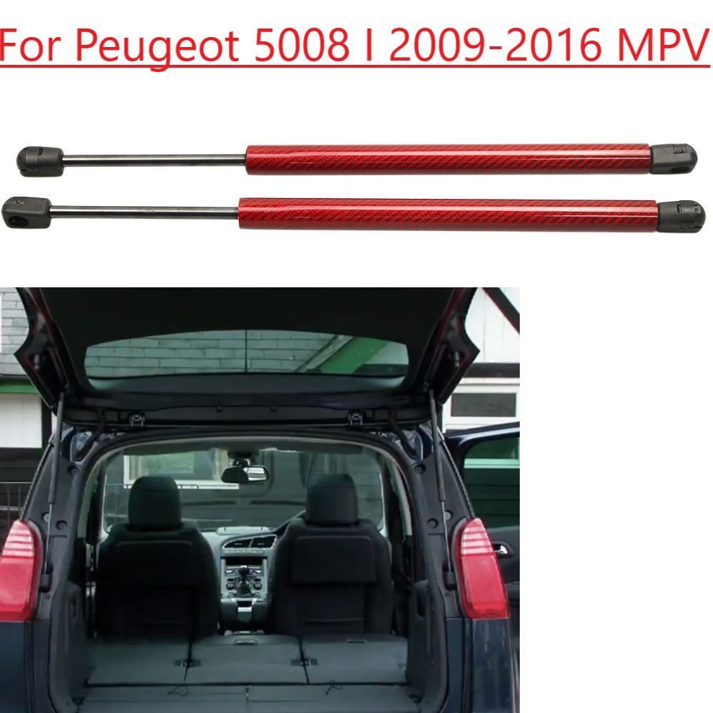 2PCS Lift สําหรับ Peugeot 5008 I T8 2009.2010-2016 MPV ด้านหลัง Tailgate Boot คาร์บอนไฟเบอร์แก๊สสปริ