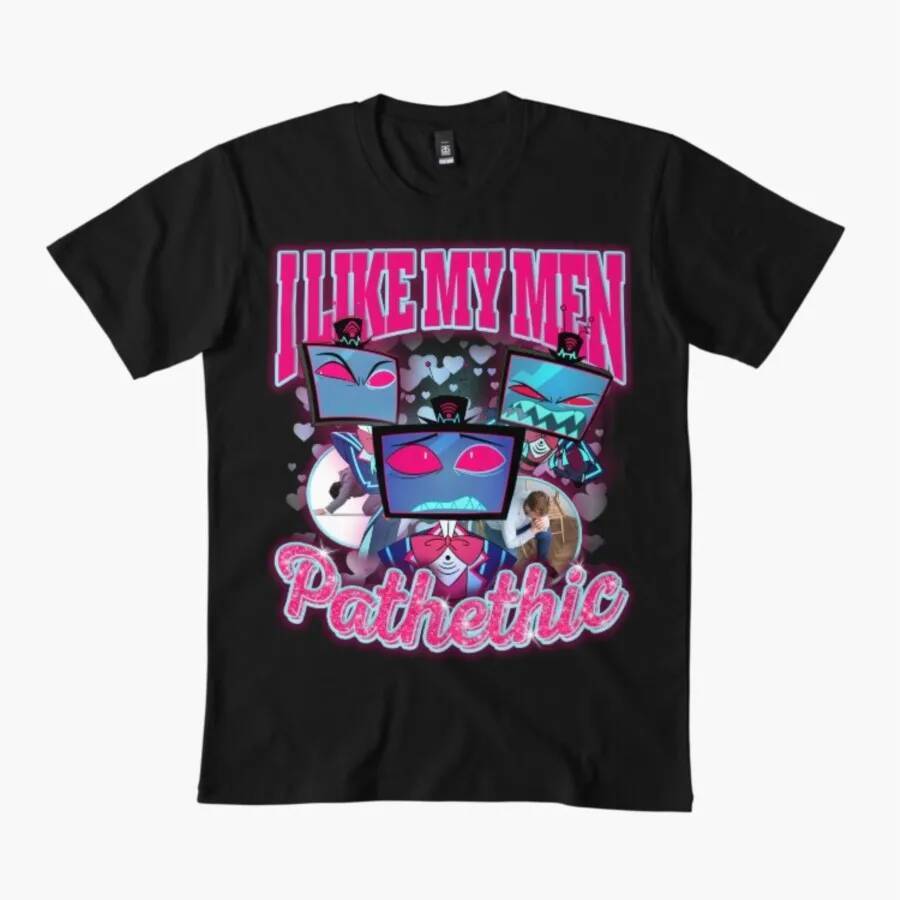 เสื้อยืด Vox Hazbin Hotel - I Love My Men Porethic สำหรับผู้ชายและผู้หญิง ทำจากผ้าคอตตอน 100%