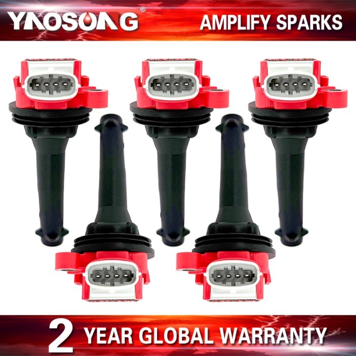 5X RED IGNITION COIL UF517 30713417 86778370 307134170 C1721 FOR VOLVO C30 C70 S40 S60 V50 V70 XC70
