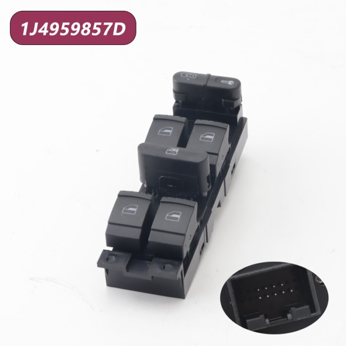 Electric Power Master Window Switch Button 1J4959857D For VW Golf 5 Golf 6 Jetta MK5 Mk6 Tiguan Tou
