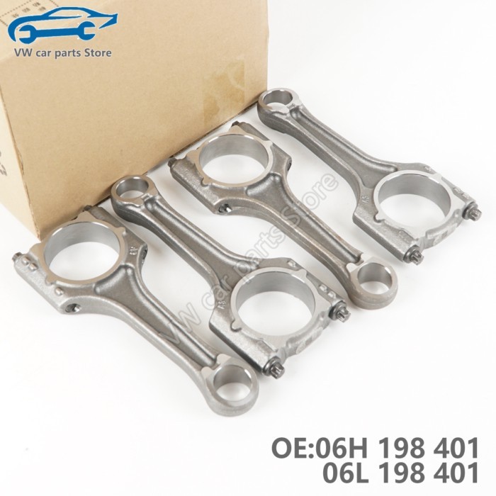 NEW 06H 198 401 A 4Pcs Engine Connecting Rod Kit Fit For Audi A4 TT Q5 VW Golf Passat Skoda Seat 2.