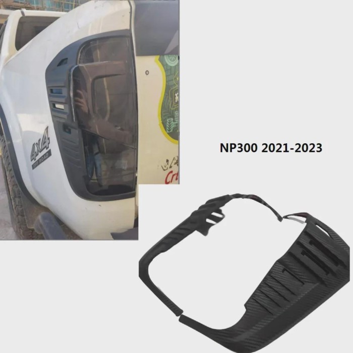 2021 Navara Np300 Tail Lamps Cover Fit For Nissan Navara Np300 2022 2023 Rear Lights Trims Plate Co