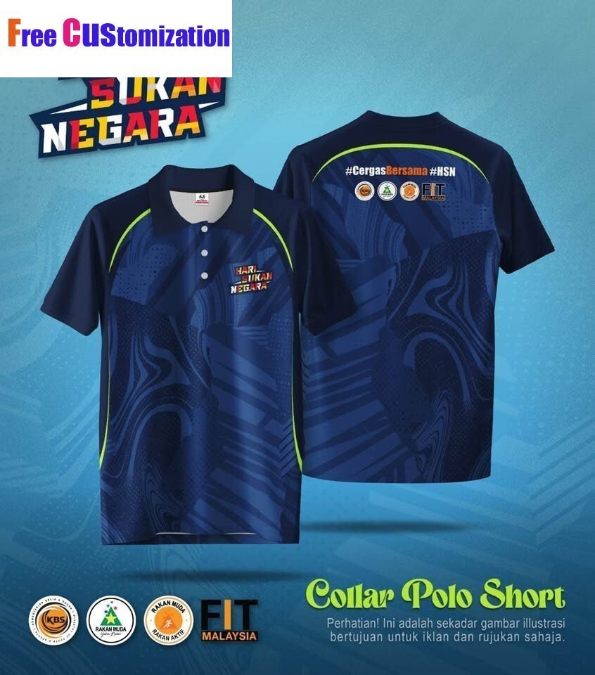 HARI SUKAN NEGARA 2026 SUBLIMATION Jersey Baju Jersey Lelaki Thailand Viral Custom Jersey
