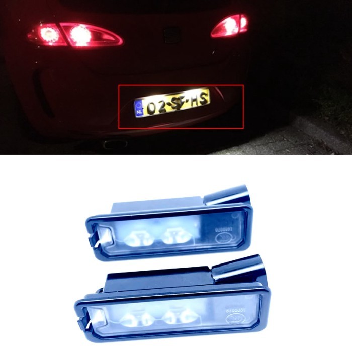 2Pcs OEM 35D943021A 1K8943021C LED License Plate Light For Beetle For VW Golf 7 MK7 Passat B7 Eos C