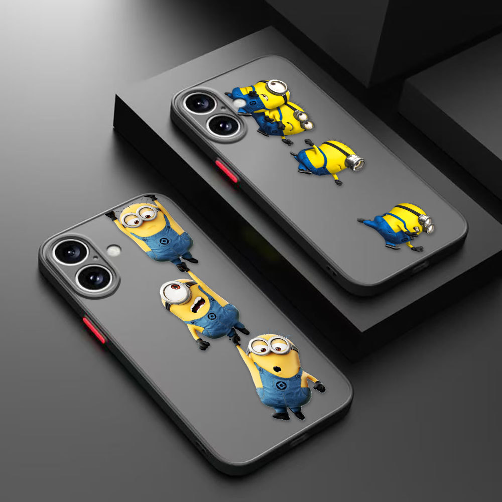 สีเหลือง Minions ME Friends Matte เคสโทรศัพท์สําหรับ OPPO RENO 14 14F 13 13F 8 8T 7 7Z 6 5 5F 4 4F L