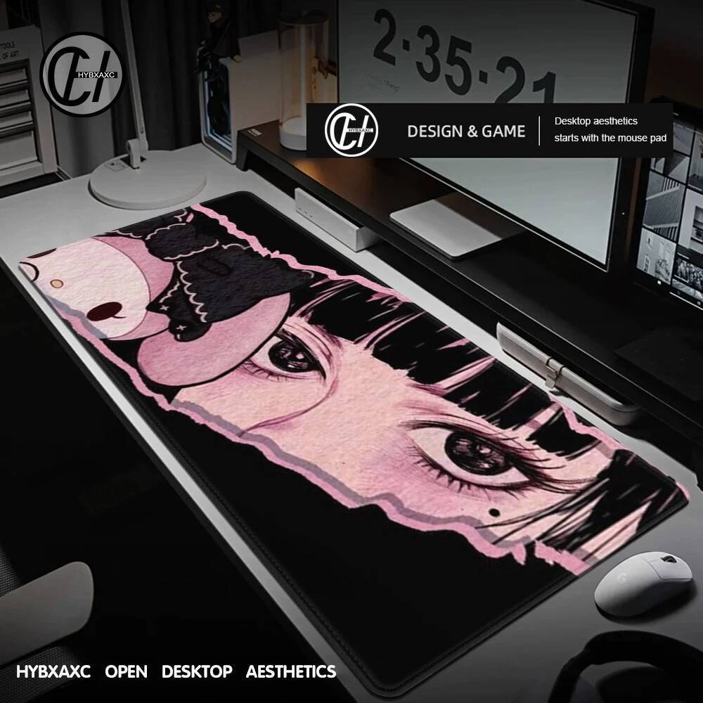 แผ่นรองเมาส์ Hello Kitty Tomie Junji Ito แผ่นรองโต๊ะเขียนสํานักงานแป้นพิมพ์แผ่นรองเมาส์เกมสร้างสรรค์