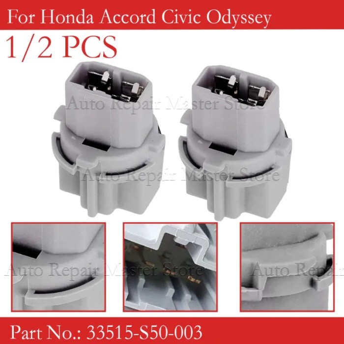 1/2PCS 33515-S50-003 Brake Tail Lamp Rear Light Bulb Socket Holder For Honda Accord Civic Fit Odyss