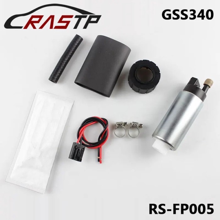 RASTP-Stainless Steel 255LPH High Pressure ELectric Fuel Pump Kit Universal GSS34 RS-FP005